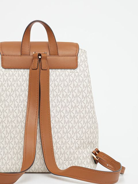 MICHAEL Michael Kors plecak QUINN damski kolor beżowy mały wzorzysty 30T5GQNB2B