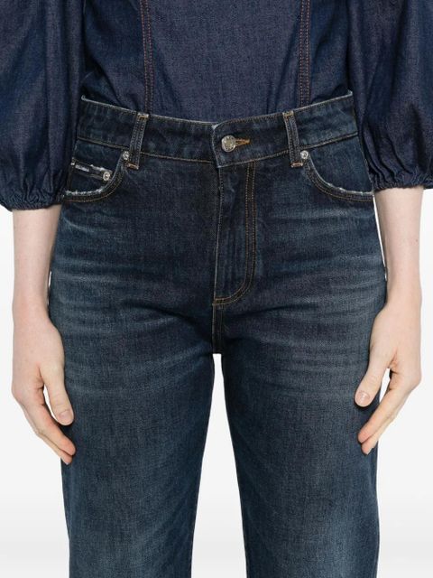 Dolce & Gabbana frayed-hem jeans - Blue