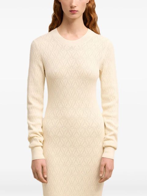 AMI Paris Ami de Coeur midi dress - Neutrals