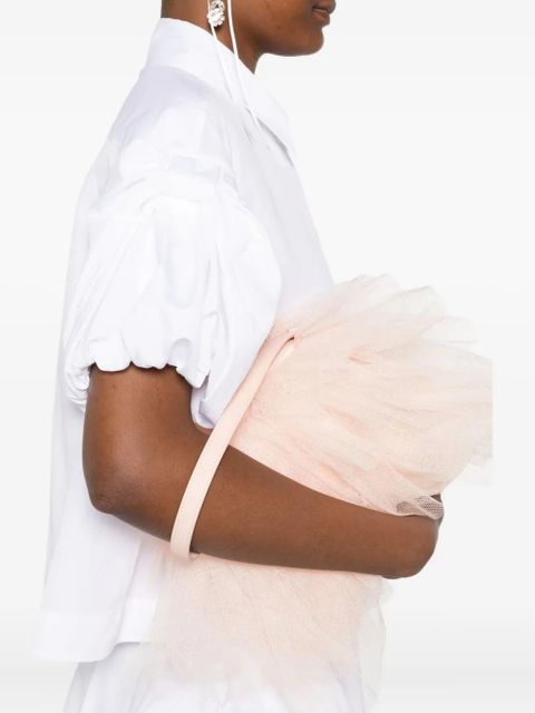 Simone Rocha cropped puff-sleeves shirt - White - zdjęcie produktu nr 2
