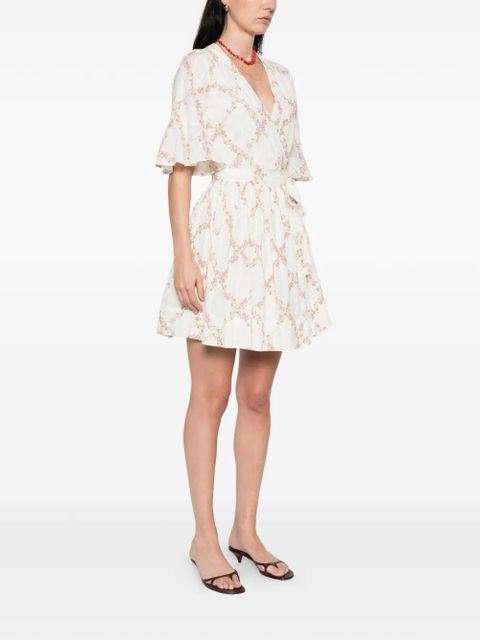 TWINSET floral tie-waist dress - White