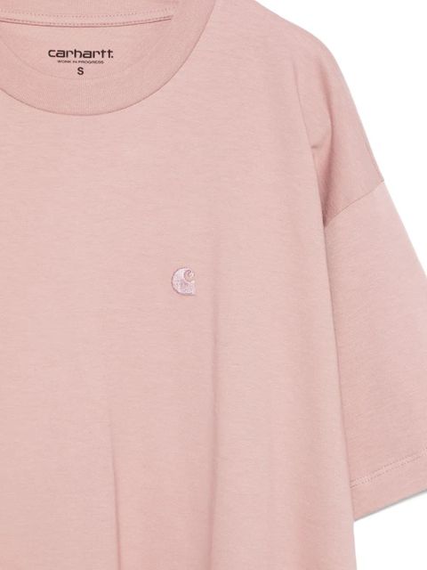 Carhartt WIP logo-embroidered short-sleeve T-shirt - Pink - zdjęcie produktu nr 2