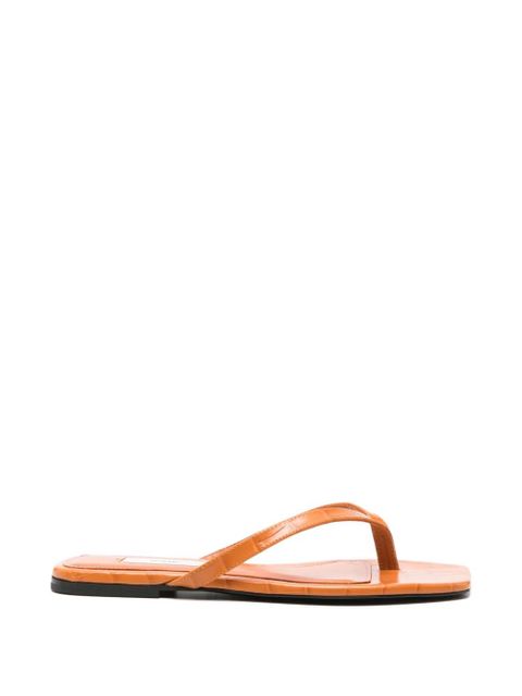 TOTEME croco-embossed flip flops - Orange - zdjęcie produktu nr 1