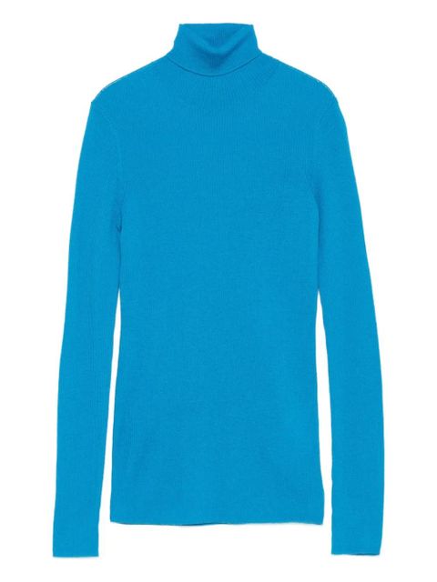 Maje roll-neck ribbed top - Blue - zdjęcie produktu nr 1