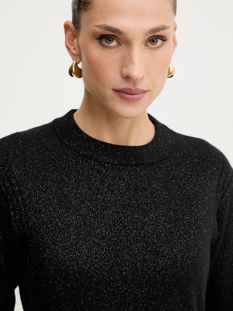 Armani Exchange sweter z dodatkiem wełny damski kolor czarny lekki XW001164 AF16181