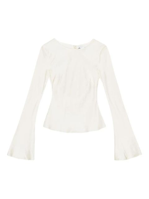 GANNI long-sleeve blouse - White