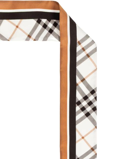 Burberry check-pattern silk scarf - White