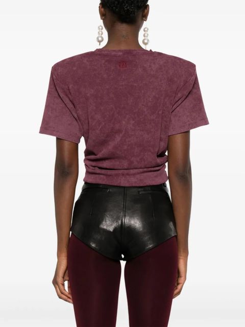 Magda Butrym knotted round-neck t-shirt - Purple