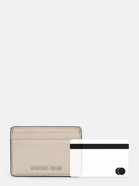 MICHAEL Michael Kors etui na karty skórzane kolor beżowy