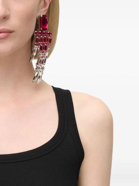 AREA crystal chandelier earrings - Pink