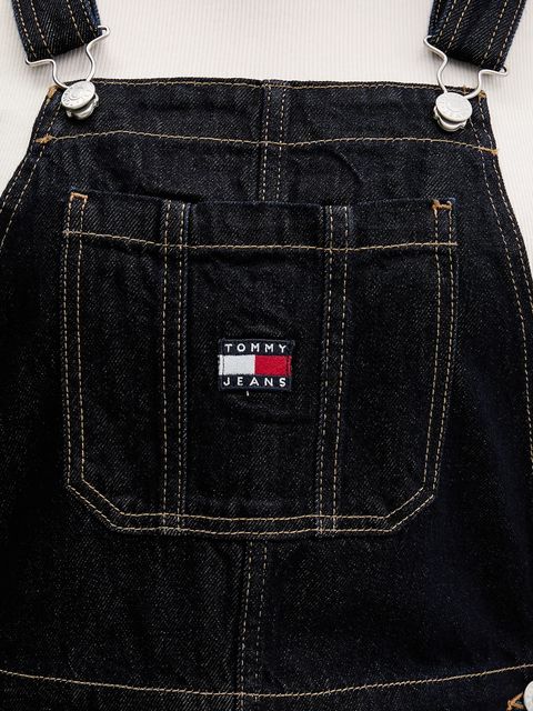 Tommy Jeans sukienka bawełniana kolor granatowy mini prosta DW0DW22555