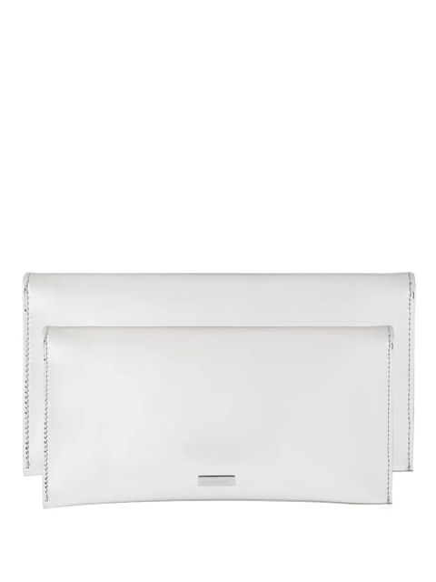 Aquazzura metallic-leather clutch bag - Grey - zdjęcie produktu nr 1