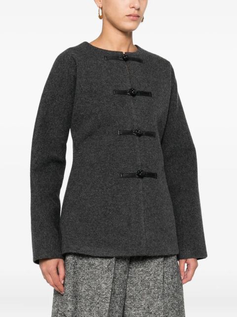 Róhe Mandarin crew-neck cardigan - Grey