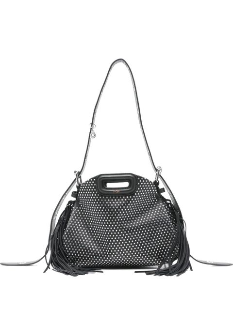 Maje studded fringed shoulder bag - Black - zdjęcie produktu nr 1