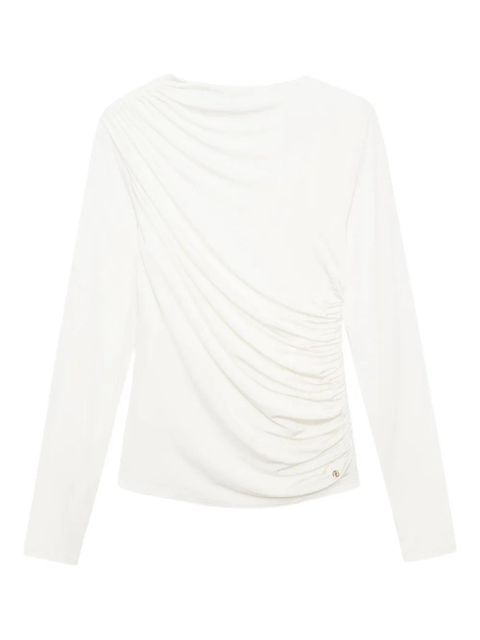 ANINE BING Bray draped long-sleeve top - White - zdjęcie produktu nr 1