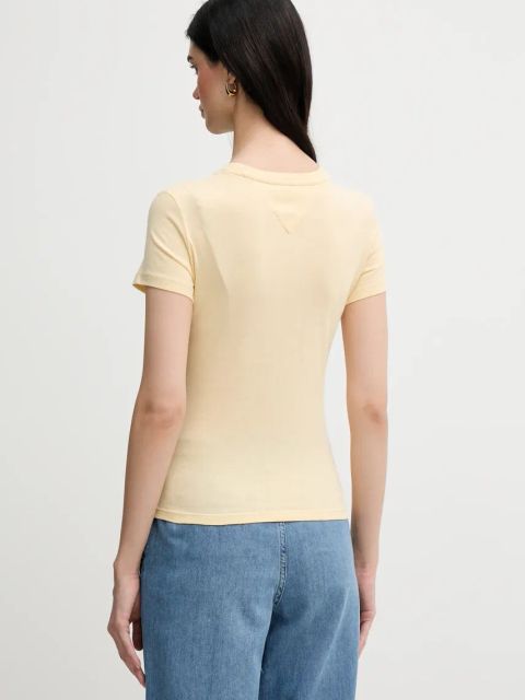 Tommy Jeans t-shirt damski kolor żółty DW0DW20316