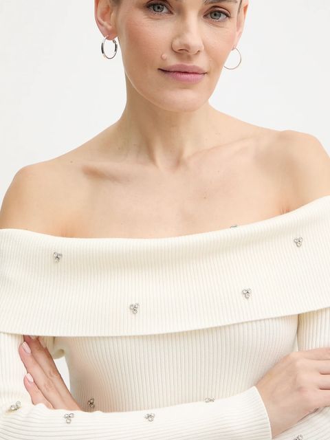 Guess sukienka ALISHA kolor beżowy mini dopasowana W5BK64 Z2YJ2