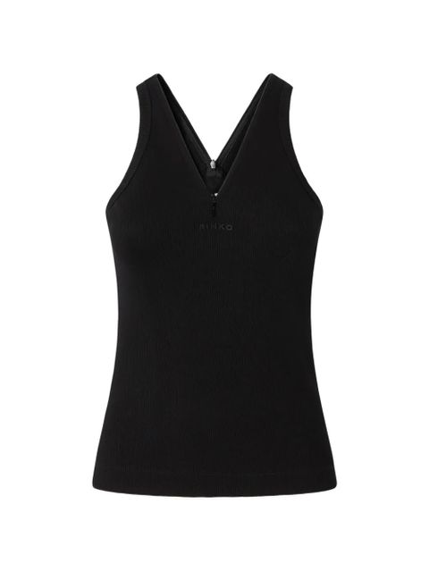 PINKO V-neck zip-fastening tank top - Black - zdjęcie produktu nr 1