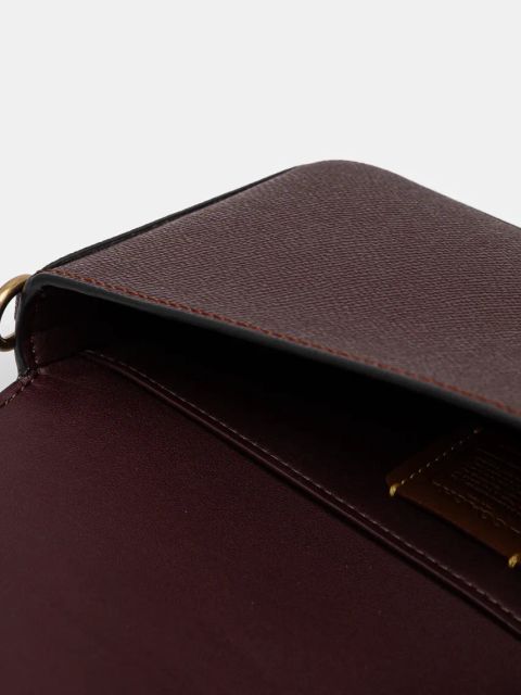 Coach torebka skórzana kolor bordowy