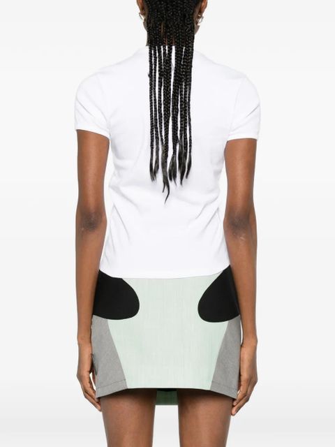 Coperni crew-neck ruched T-shirt - White