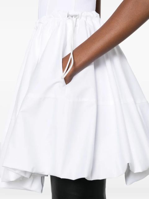 The Attico peplum-hem mini dress - White