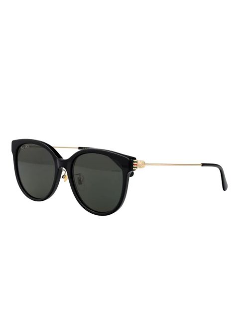 Gucci Eyewear Web-detail sunglasses - Black