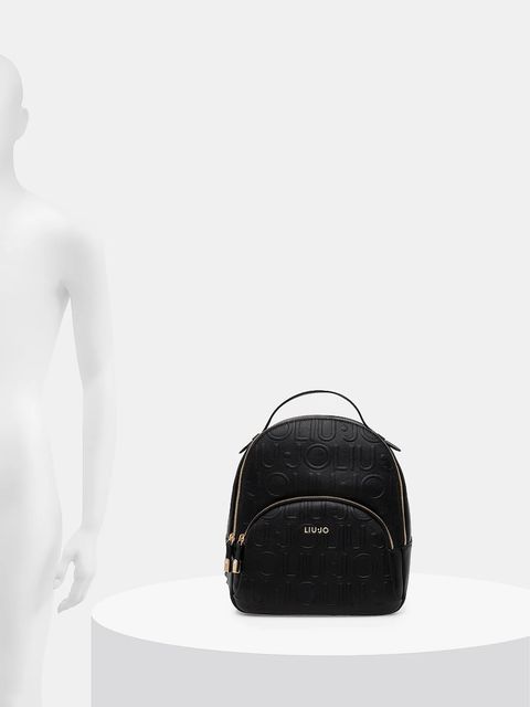 Liu Jo plecak damski kolor czarny mały wzorzysty AF5157.E0538