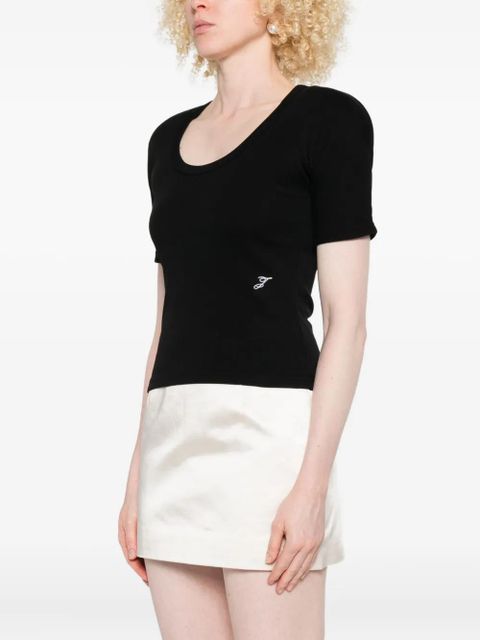 Jacquemus The Espiral scoop-neck T-shirt - Black