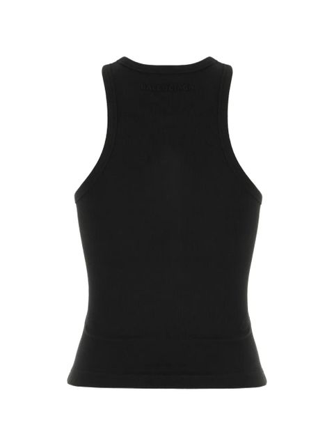 Balenciaga ribbed-knit racer-back top - Black - zdjęcie produktu nr 2