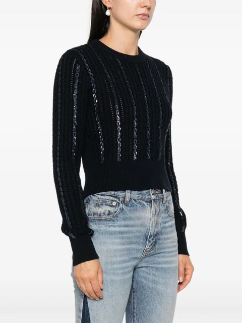 Golden Goose sequin-detailing sweater - Blue - zdjęcie produktu nr 2