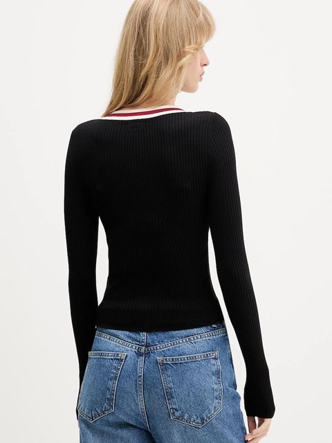 Guess Jeans sweter damski kolor czarny lekki W5BR05 Z3P32