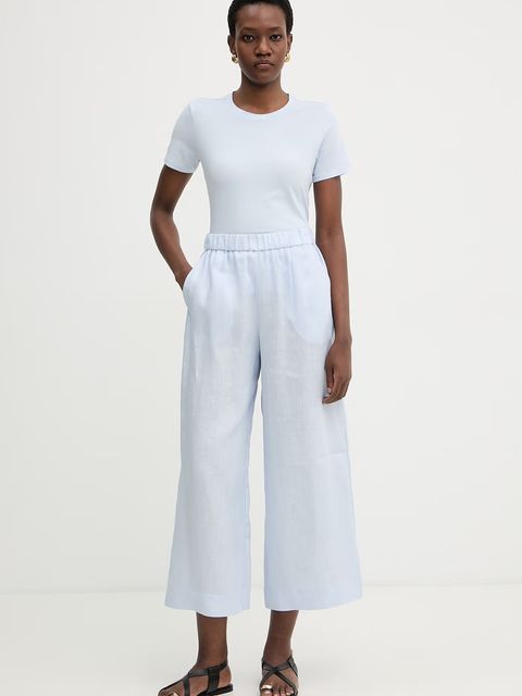 MM by Max Mara t-shirt basic damski bawełniany z elastanem MULINO - zdjęcie produktu nr 1