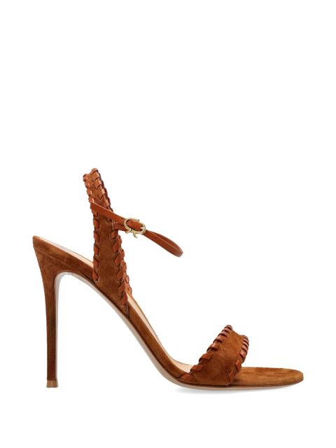 Gianvito Rossi braided-detail open-toe sandals - Brown - zdjęcie produktu nr 1