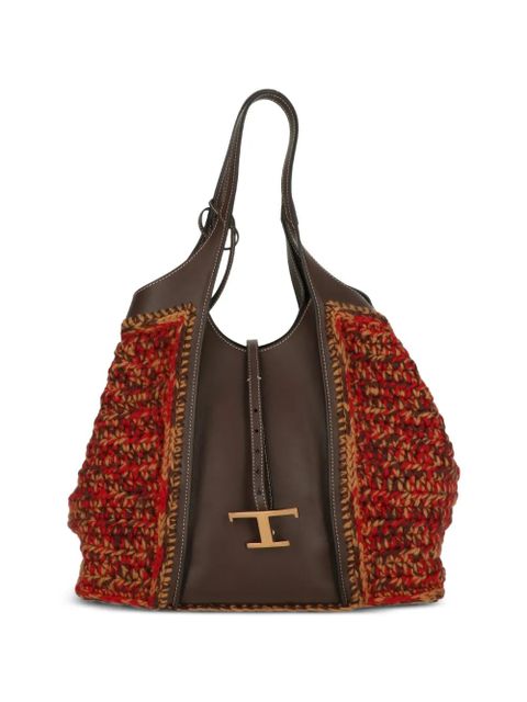 Tod's leather-panel tote bag - Brown - zdjęcie produktu nr 1
