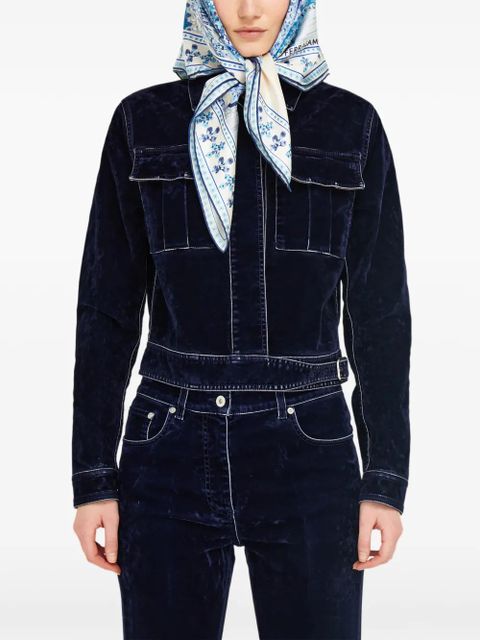 Ferragamo palazzo print silk scarf - Blue