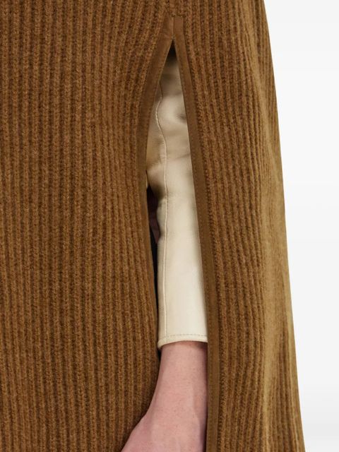 Ferragamo cashmere blend cape - Brown