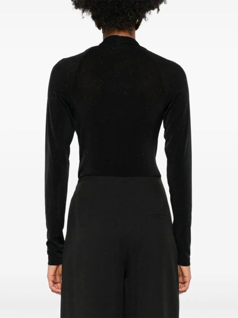 Eleh wrap-effect bodysuit - Black