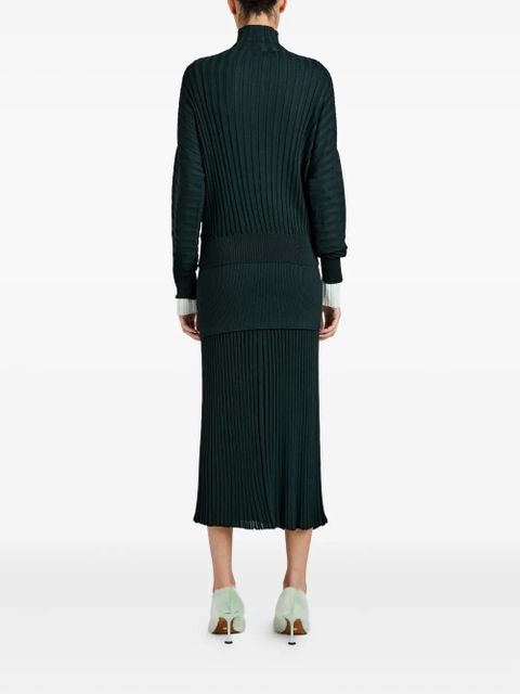 Proenza Schouler Luiza ribbed midi skirt - Green