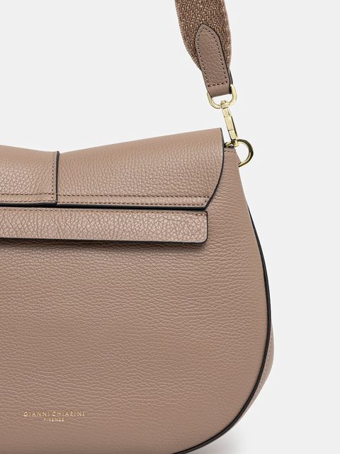 Gianni Chiarini torebka skórzana HELENA ROUND kolor beżowy BS 6037/COMM GRN-NA
