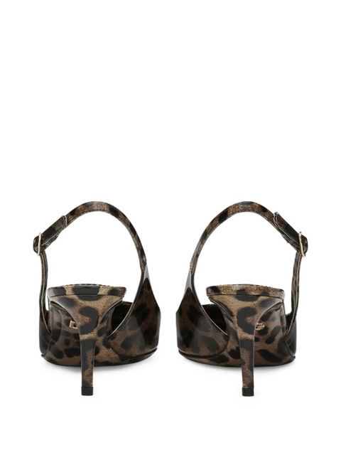 Dolce & Gabbana 60mm leopard-print slingback pumps - Brown - zdjęcie produktu nr 2