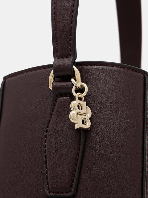 BOSS torebka skórzana kolor fioletowy 50552149