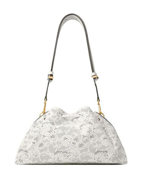 Jimmy Choo floral-embellishment bucket bag - White - zdjęcie produktu nr 2