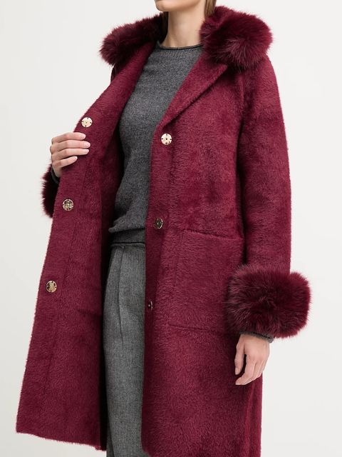 Joseph Ribkoff płaszcz kolor bordowy 243923F25