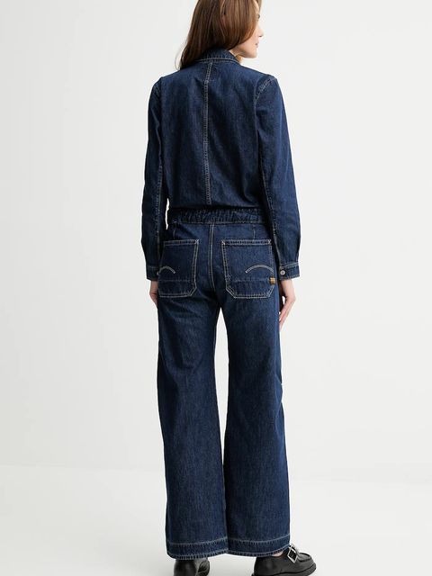 G-Star kombinezon jeansowy 0 kolor granatowy z kołnierzykiemm D26877.E090 - zdjęcie produktu nr 2