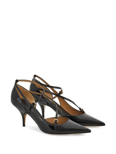 Ferragamo 70mm leather pumps - Black - zdjęcie produktu nr 2