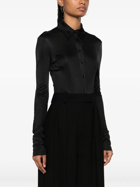 Sportmax long-sleeve buttoned shirt - Black