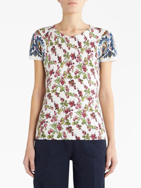 ETRO berry-motif twin set - White