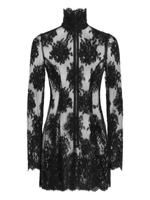 Dolce & Gabbana lace high-neck mini dress - Black - zdjęcie produktu nr 1