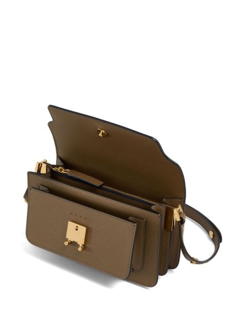 Marni Trunk leather shoulder bag - Brown