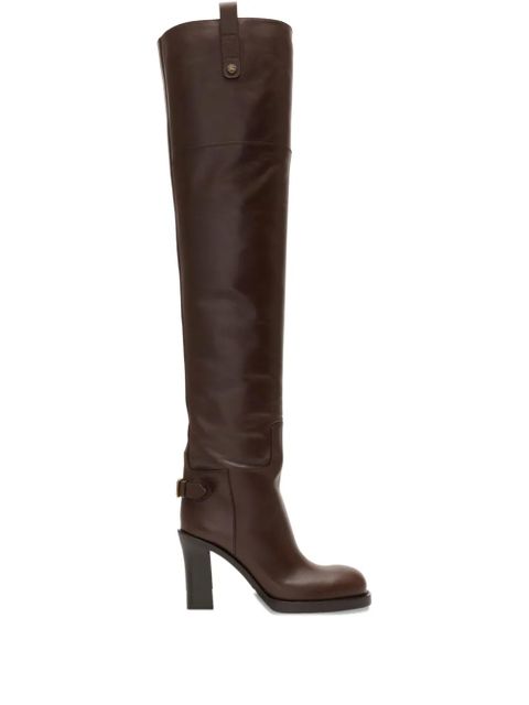 Burberry 85mm Cavalier calf-leather thigh-high boots - Brown - zdjęcie produktu nr 1